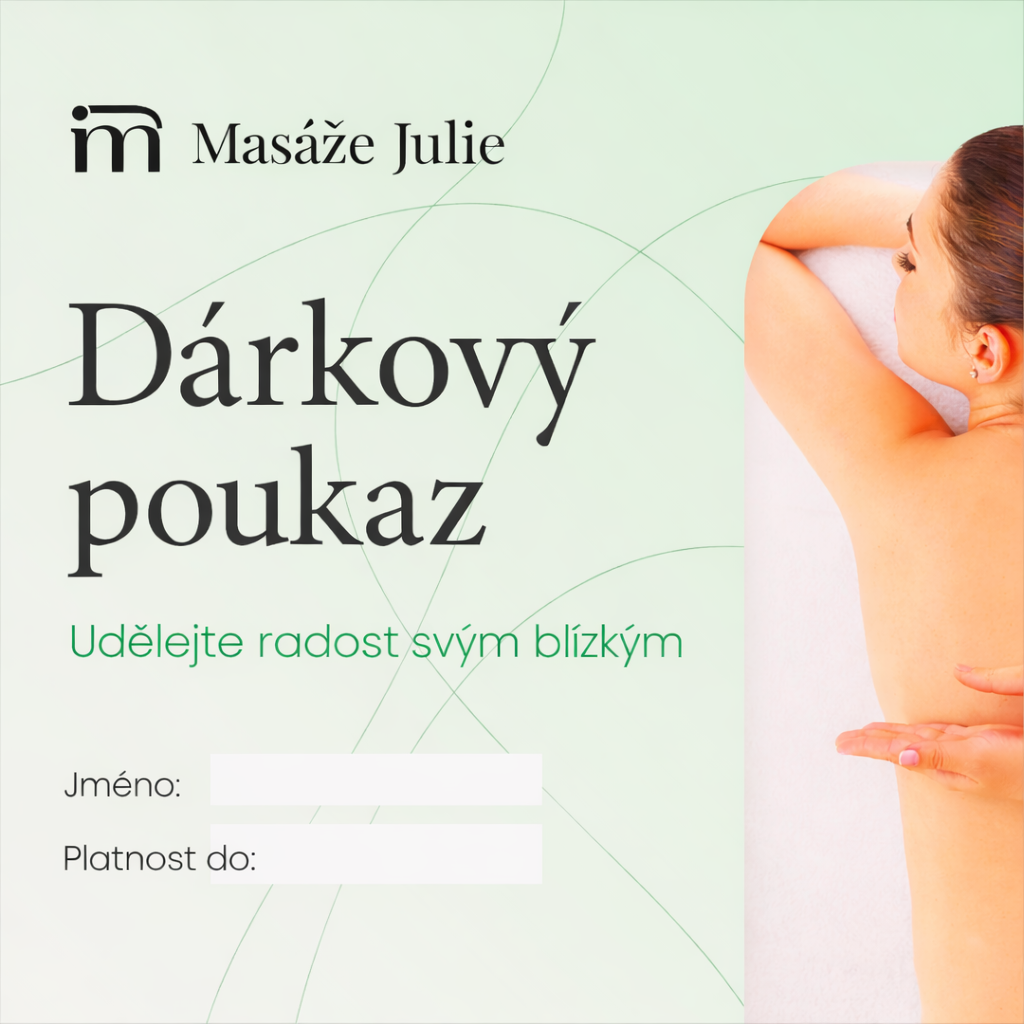 darkový poukaz na masáž