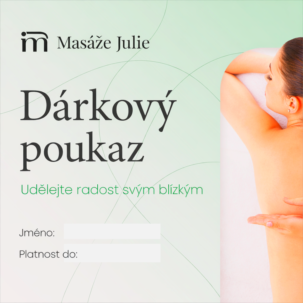 dárkový poukaz na masáž