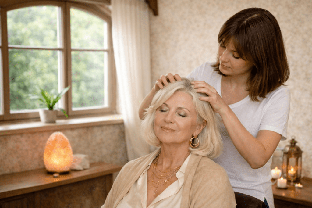 indická masáž hlavy 